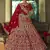Maroon Heavy embroidery with Hand Worked Pure velvet semi stitched lehenga