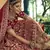 Maroon Heavy embroidery with Hand Worked Pure velvet semi stitched lehenga