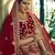 Maroon Heavy embroidery with Hand Worked Pure velvet semi stitched lehenga