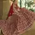 Maroon Heavy embroidery with Hand Worked Pure velvet semi stitched lehenga