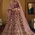 Maroon Heavy embroidery with Hand Worked Pure velvet semi stitched lehenga
