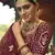 Maroon Heavy embroidery with Hand Worked Pure velvet semi stitched lehenga