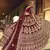 Maroon Heavy embroidery with Hand Worked Pure velvet semi stitched lehenga