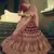 Maroon Heavy embroidery with Hand Worked Pure velvet semi stitched lehenga
