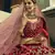 Maroon Heavy embroidery with Hand Worked Pure velvet semi stitched lehenga