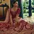 Maroon Heavy embroidery with Hand Worked Pure velvet semi stitched lehenga