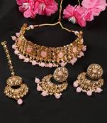 Pink kundan necklace-sets
