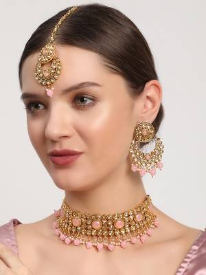 Pink kundan necklace-sets 3