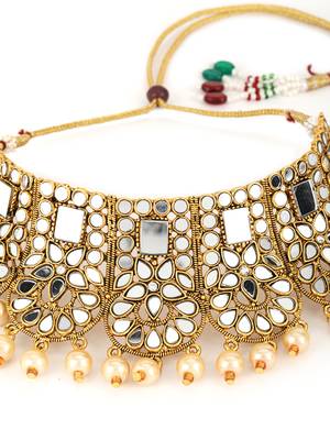 Gold mirror necklace-sets 4