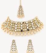 Gold mirror necklace-sets