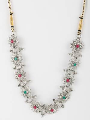 Maroon artificial stone necklace-sets 4