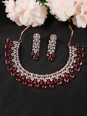 Maroon ad necklace-sets 1
