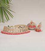 Pink mirror necklace-sets