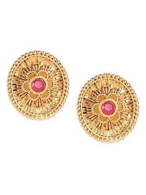 Maroon artificial stone necklace-sets 3