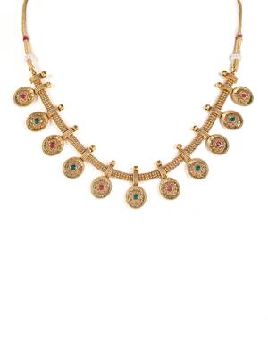 Maroon artificial stone necklace-sets 4