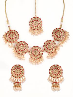 Red kundan necklace-sets 2