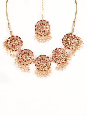 Red kundan necklace-sets 4