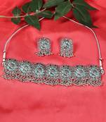 Blue artificial stones necklace-sets