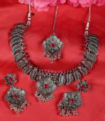 Maroon kundan necklace-sets