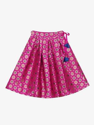 Saka Designs Magenta & Blue Lehenga Choli With Ethnic Motif 3