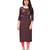 Wine embroidered viscose rayon kurtas-and-kurtis