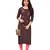 Wine embroidered viscose rayon kurtas-and-kurtis
