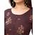 Wine embroidered viscose rayon kurtas-and-kurtis