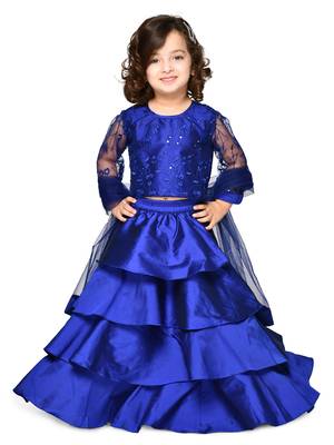 Saka Designs Magenta & Grey Lehenga Choli With Dupatta 1