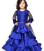 Saka Designs Magenta & Grey Lehenga Choli With Dupatta