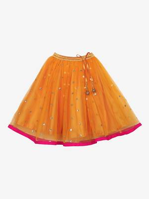 Saka Designs Neon Pink & Orange Lehenga Choli With Sequenced Work 4