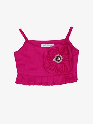 Saka Designs Magenta Ruffled Lehenga Choli With Dupatta 2