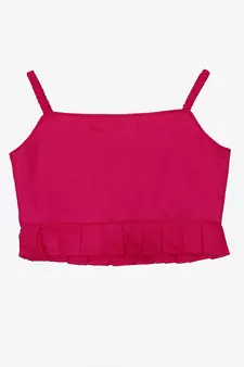Saka Designs Magenta Ruffled Lehenga Choli With Dupatta