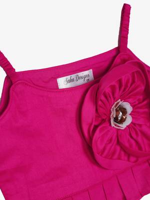 Saka Designs Magenta Ruffled Lehenga Choli With Dupatta 4