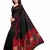 Black Printed Art Silk Saree With Blouse