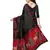 Black Printed Art Silk Saree With Blouse