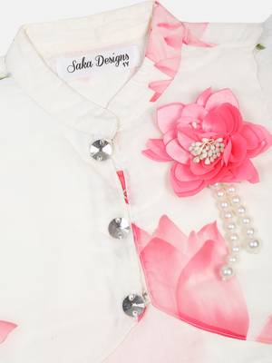 Saka Designs Elegant Lotus Flower Lehenga Choli With Embellishment 4