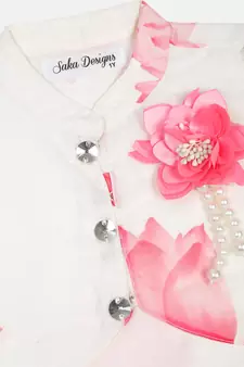 Saka Designs Elegant Lotus Flower Lehenga Choli With Embellishment