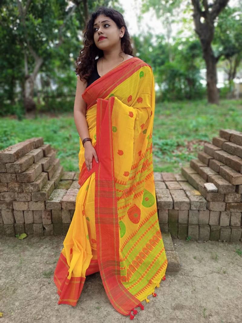 Bengali Cotton Jamdani Saree