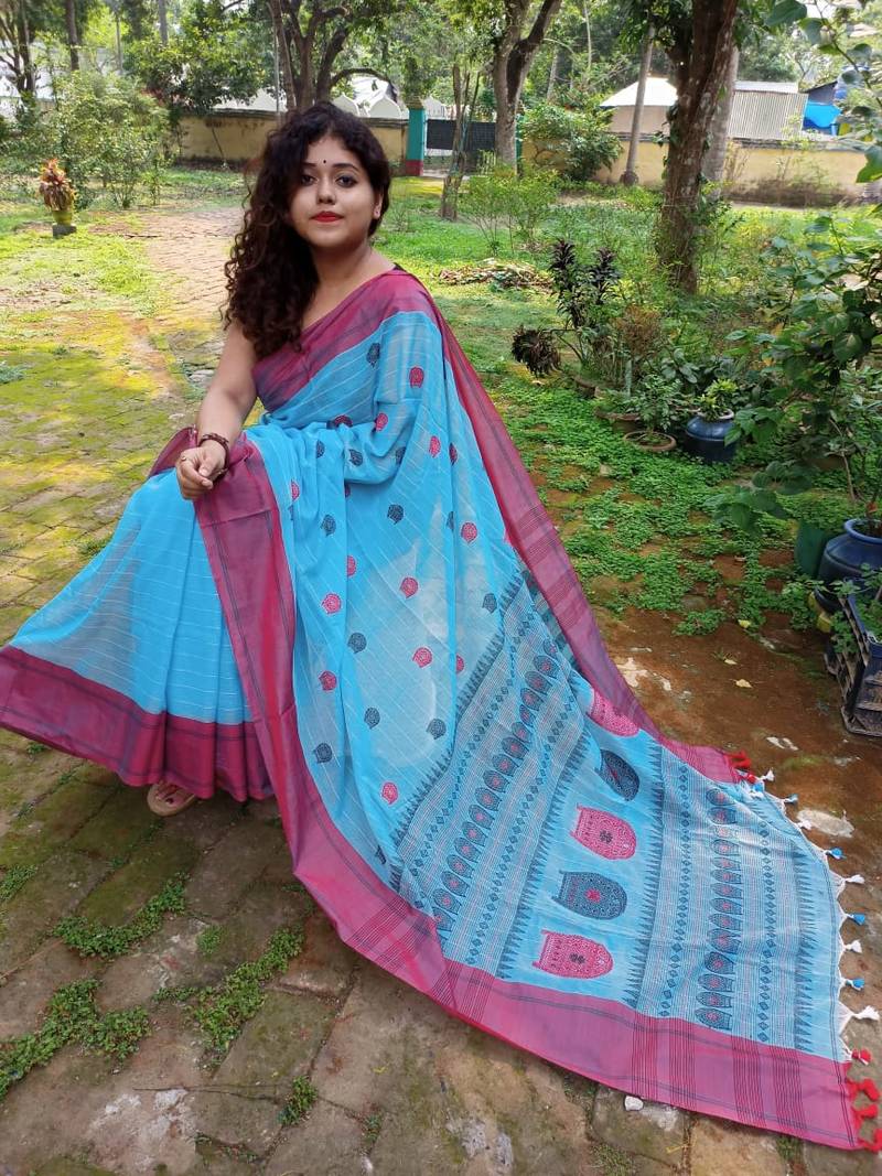 Bengali Cotton Jamdani Saree