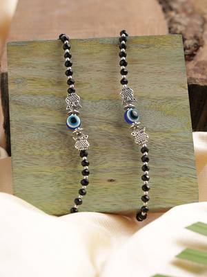 Black pearl anklets 1