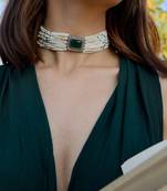 Green pearl necklaces