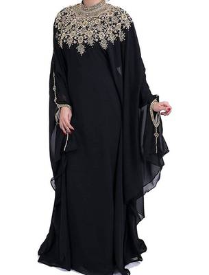 Sale Muslim Ramadan Women Islamic Abaya Long Sleeve Dress Formal Party Jilbab Dubai Wedding Gown 1