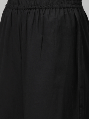 Black printed cotton kurta-suits 5