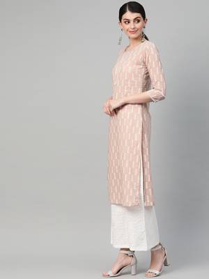 Mauve printed cotton kurta-suits 2