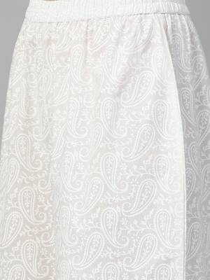 Beige printed cotton kurta-suits 5