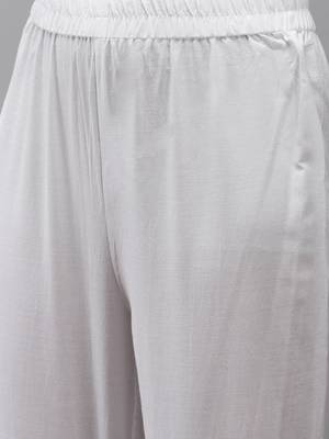 Pink embroidered cotton kurti-trouser 5