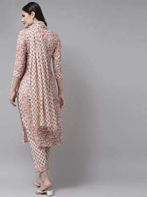 Pink embroidered cotton kurta-suits 3