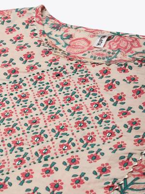 Pink embroidered cotton kurta-suits 5