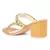 Mustard Block Heel Slide Sandals
