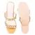 Mustard Block Heel Slide Sandals
